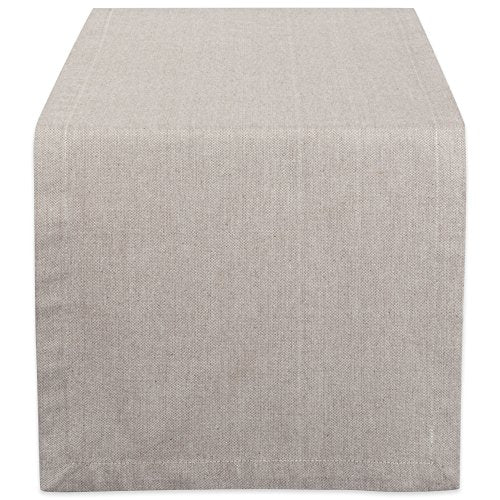 DII Chambray Kitchen, Tabletop Collection, Stone, 14x72 Table Runner - color: Stone, size: 72" x 14" (Rectangular)