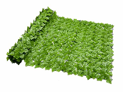 Bybeton Artificial Ivy Privacy Fence Panels, 40" X 120" UV-Anti Light Green Faux Vines Leaf Grass Wall for Patio Balcony Privacy, Garden, Backyard Greenery Wall Backdrop and Fence Decor. - color: Light Green - Vines, size: 40 x 120 in