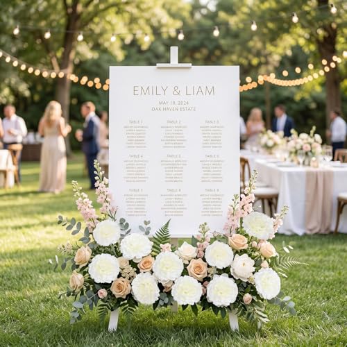 White Carnations Artificial Flowers 10Pcs Large Carnations Heads Lush Silk Flowers Bouquet with Stems for Wedding Bouquets Bridal Home Table Centerpieces(White) - color: Ivory