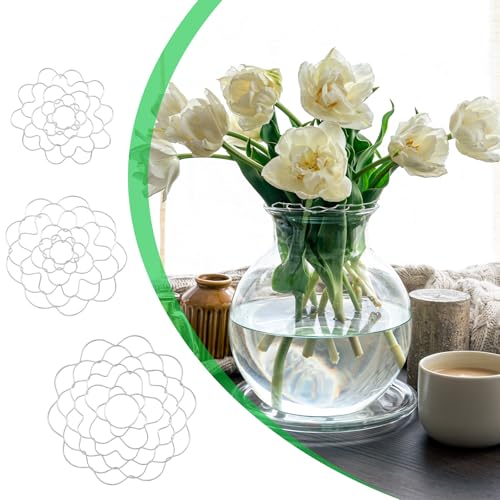 3PCS Flower Arrangement Holder, Flower Frogs for Arrangements Vase Floral Grid Stainless Steel Reusable Florist Supplies Easy Arranger Organizer for Vase Bouquets Fixation Plant Flowers Inserts