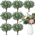 Janinka 20 Pcs Artificial Greenery Eucalyptus Stem Artificial Mixed Eucalyptus Stems Leaves Bulk with White Seeds Silver Dollar Faux Greenry Stems Sprays for Wedding Bouquet Decor Flower Arrangement