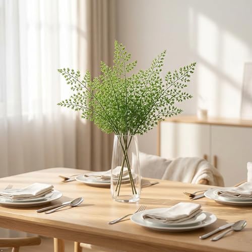 18" Artificial Soft Plastic Fern - Package of 3 (Maidenhair) - color: Maidenhair