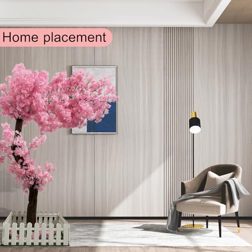 5ft Cherry Blossom Tree Artificial with Lights Faux Pink Artificial Flowers Handmade Fake Japanese Cherry Blossom Trees Decor for Indoor Outdoors - size: 5ft 3in