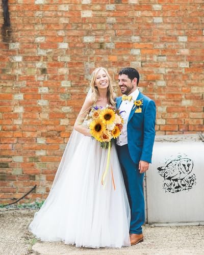 FACINOC Sunflower Artificial Flowers Yellow Fake Flower Bouquet Box Set for DIY Bridal Wedding Shower Decorations Party Table Centerpieces Cake Decorating Silk Floral Arrangement for Home Decor Indoor - color: Yellow Artificial Sunflowers