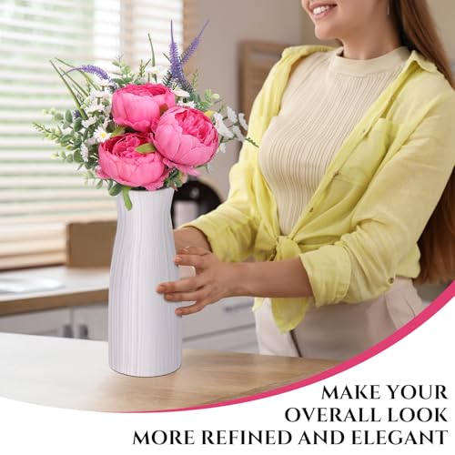 Zeyune 50pcs Artificial Peonies Flowers 4'' Fake Peonies DIY Craft Silk Flower Bulk for Home Wedding Bridal Bouquet Birthday Dining Room Table Centerpieces Backdrop Party Decor(Hot Pink) - color: Hot Pink