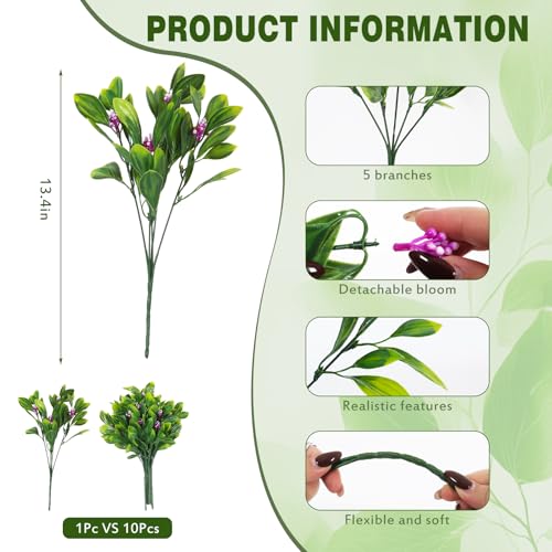 SJL Artificial Outdoor Flowers UV Resistant Faux Spring Plants Greenery Stems No Fade Faux Plants Greenery Shrubs for Outside Boxwood for Patio Garden Front Porch Planter Yard Decoration (Fuchsia) - color: Bundle Fuchisia Gladiolus