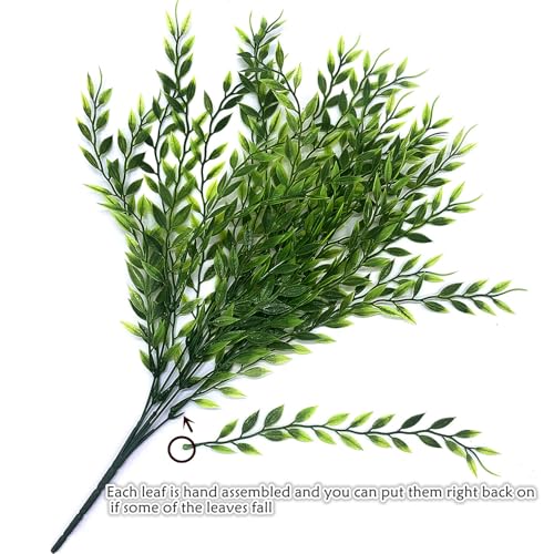 Artificial Weeping Willow Plants, Fake Hanging Vines Decor Plastic Greenery Leaves Faux Ivy for Home Indoor Outdoor Garden Door Wall DIY Basket Planter Filler Wedding Party Decorations Green - 8 Pack - color: Weeping Willow Vines/ 8 Pcs