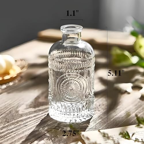 TIWPAJS Propagation Vases for Plants, Bud Vases, Small Glass Vase for Flowers, Home Decor, Table Decor, Shelf Decor, Desk Decor, Office Decor