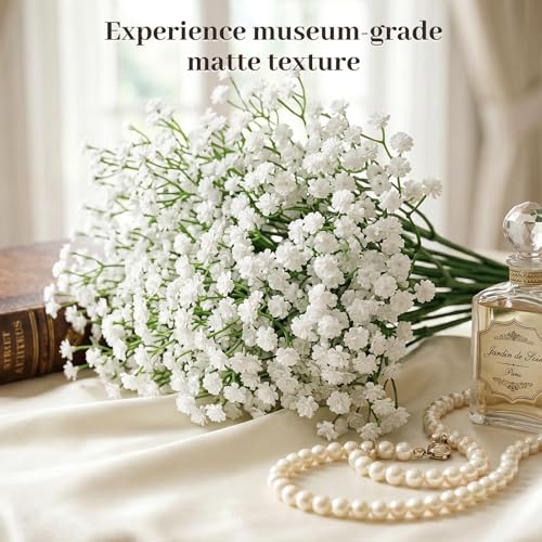 DomeStar Babys Breath Artificial Flowers - 11PCS 21" Real Touch Fake Gypsophila Bouquet for Wedding Centerpieces, Home Table Decor, DIY Floral Arrangement