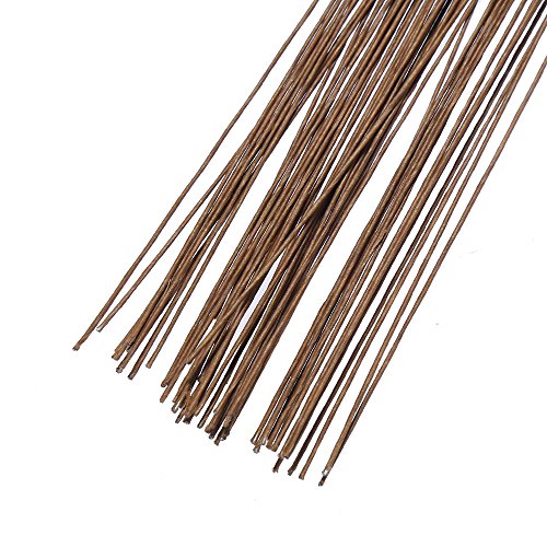 Decora 24 Gauge Brown Floral Wire 16 inch,50/Package - color: brown