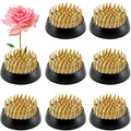 8Pcs 1.34 Inch Flower Frogs for Arrangements Vase Ikebana Kenzan Round Brass Floral Pin Frogs Stem Holder Flower Arranger Pin Fixed Tools for Home Decoration Craft (Gold)