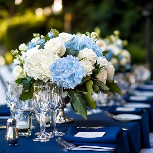 Coferset 4pcs Baby Blue Lifelike Hydrangea Artificial Flowers 22inch Real Touch Faux Hydrangea Flower Stem for Home Party Wedding Floral Filler Arrangements Ceterpieces Bouquets - color: Baby Blue, size: 4pcs