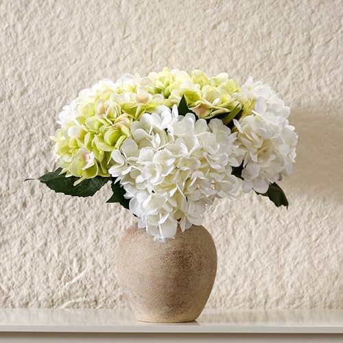 Ceramic Rustic Flower Vase, 6.3 Inch Pottery Modern Vase for Shelf, Tabletop, Vintage Farmhouse Home Decor for Coffee Table, Living Room, Mantle, Fireplace, Entryway - color: Rust 6.3 Inch