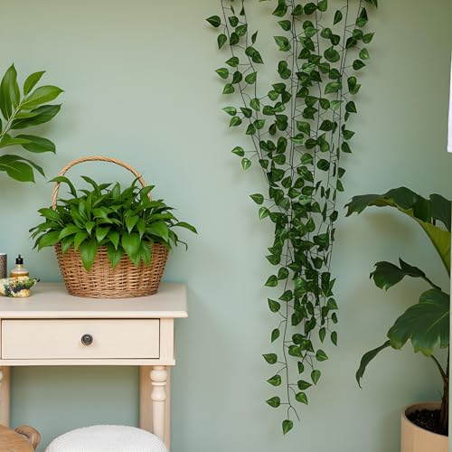 270 Feet 36 Pack Fake Greenery Hanging Garland, Artificial Ivy Leaf Plants, Vine Leaves, Flowers Foliage for Bedroom Garden Wall Decor - color: Green-36pack