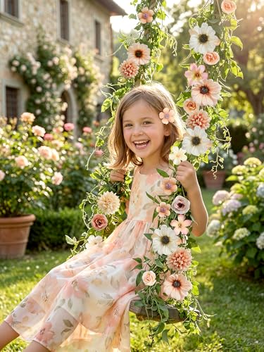 rongflower Mini Artificial Flowers for Crafts, 45 Pcs Nude Color Silk Fake Flowers Assorted Faux Roses Peonies Daisies Bulk for Wedding Decor Graduation Cap Cake Topper Home DIY - color: Nude Color