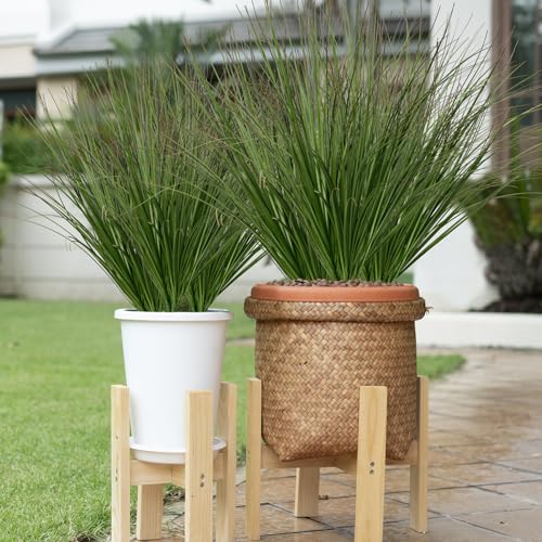 Ttranewsoo Artificial Grass,Fake Grass Artificial Shrubs Wheat Grass Greenery,Fake Grass Decor Artificial Plants Ornamental Grass Outdoor Fake Grass Green Leaves for Decoration(12PCS) - color: Dark Green12