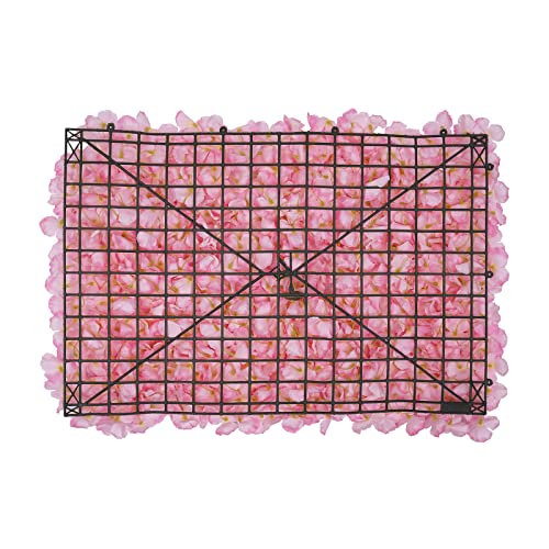 20Pcs Flower Wall Panel 15.7"x 23.6" Rectangular Artificial Flowers Wall Decoration Artificial Silk Flowers Panel for Home Party Wedding Christmas Festival Photo Backdrop Decor (Light Pink) - color: Light Pink