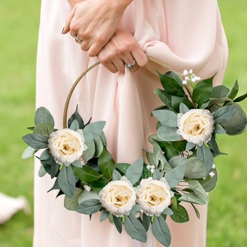 Artificial Peonies Flowers Bulk, 50Pcs 4’’ Champagne Peonies Faux Silk Peony Heads for Table, Fake Flowers Arrangements for Wedding, Valentine, Engagement, Party, Coffee, Dining Decorations - color: Champagne