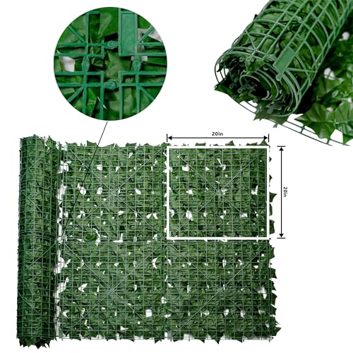 Artificial Ivy Privacy Fence Screen，PAISTAO Fake Grass Wall Panels，40"x 160" Faux Greenery Backdrop for Patio Decorations Outdoor, Balcony, Garden, Backyard Indoor Green Wall Decor - size: 1 Ivy Vines-40"x 160"