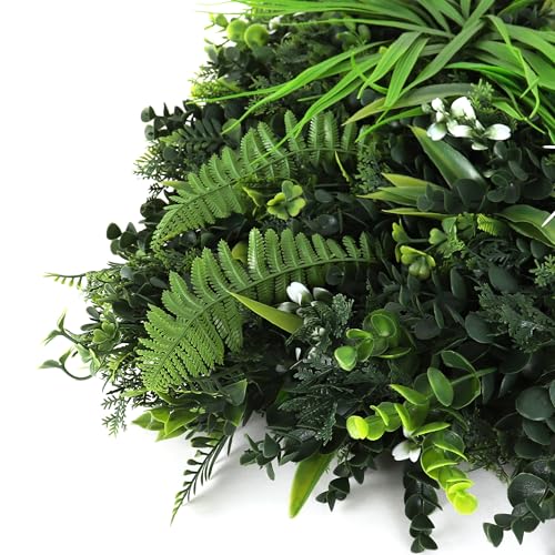 3rd Street Inn Artificial Greenery Wall Panels for Privacy - 12-Pack - color: Spider Fern Mix