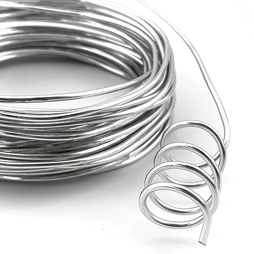 11 Yard Aluminum Wire Bendable Metal Wire Jewelry Craft Wire Beading Floral Making Jewelry Making Doll Making (9 Gauge, Silver Color) - color: Silver Color, size: 9 Gauge