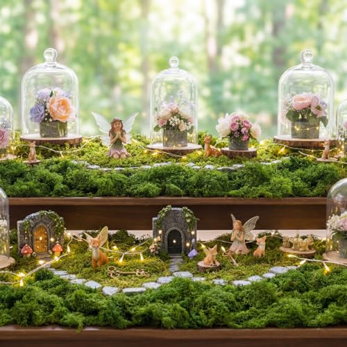 Dingion 24.7oz Fake Green Moss for Crafts, Artificial Faux Moss Bulk for Wedding Party Decor, Table Centerpieces, DIY Floral Decorative Arrangements, Fairy Gardens, Indoor Outdoor Use(Fresh Green) - color: Fresh Green