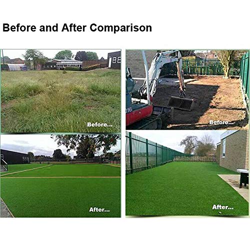 Petgrow Artificial Realistic & Thick Fake Mat for Outdoor Garden Landscape Pet Pad Dog Synthetic Grass Rug Turf (7FTX20FT(140 Square FT) - size: 7FTX20FT(140 Square FT）