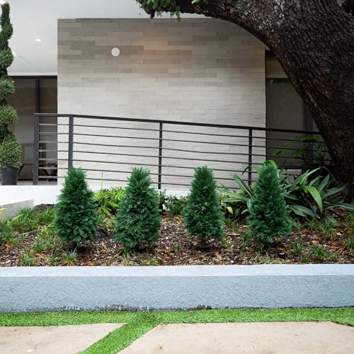 Nearly Natural 2.5ft. UV Resistant Artificial Cedar Plant with Integrated Ground Stake (Indoor/Outdoor) - Set of 2 - size: 2.5ft.