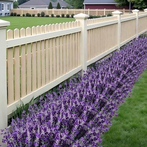 Artificial Lavender, 16 Bundles, Purple, Faux Flowers | UV Resistant, For Outdoors, Garden Porch Patio Window, Hanging Planter, Realistic