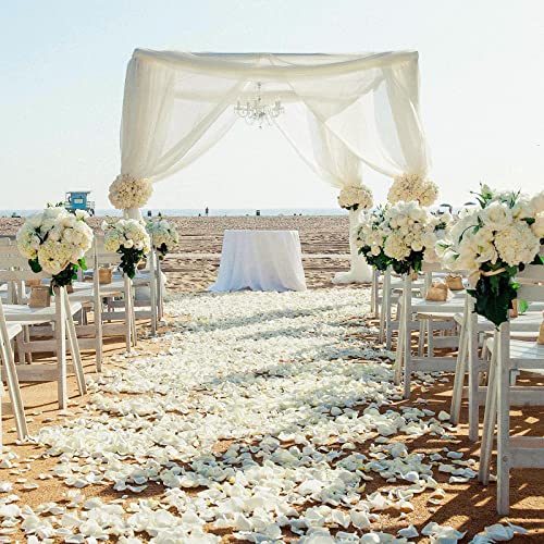 Ouddy Decor 5000 Pcs Rose Petals Artificial Flower for Valentine's Wedding Decor Romantic Night Event Anniversary Shower Engagement Party Home Mothers Day Decorations, Ivory - color: Ivory