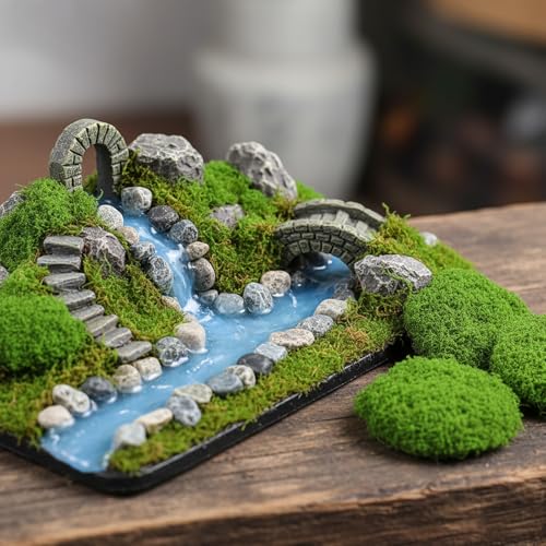 Solsew 6 Pcs Artificial Fake Green Moss for Potted Plant Indoor Waterproof Decorative Faux Moss Decor for DIY Crafts Garden Wedding Party Decoration (Bright) - style: Bright