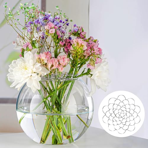 Flower Arrangement Holder Stainless Steel, Wire Flower Arranging Tool Flower Grid Flower Frog Wire Arranger for Vase Floral Stems Bouquets Plant Fixation (6inch) (1 PCS) - color: 1 PCS