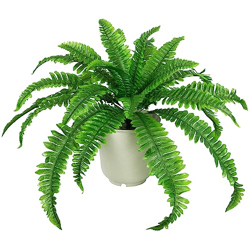 Northlight Artificial Boston Fern in a Decorative Cream Pot, 24", Green