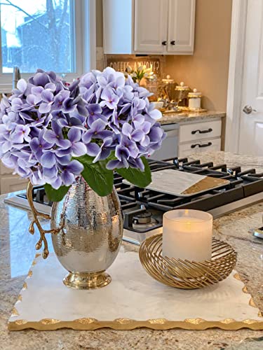 DILATATA Faux Hydrangea Large Artificial Purple Hydrangea Flowers 26" Real Touch Hydrangea Flowers Lifelike Silk Hydrangea Stems for Wedding Party Garden Home Decor-3pcs - color: Light Purple #3, size: 3PCS