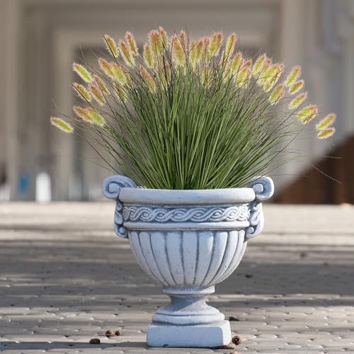 Ttranewsoo Artificial Grass, Fake Grass, Artificial Shrubs, Wheatgrass Cattails Fake Grass Decorations, Artificial Plants, Ornamental Grass, Outdoor Fake Grass, Green Leafy Decorations (12PCS) - color: Green12