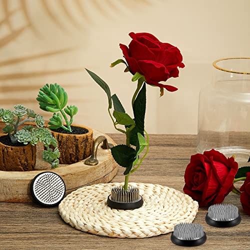 WILLBOND 4 Pcs Flower Frogs 2 Inch Stainless Floral Frogs Kenzan Round Metal Arranger Flower Holder Pin Mother's Day Craft Fixed Tool Japanese Arranger for DIY Craft Vase