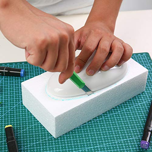 Crafare 8 Pack Craft Foam Blocks 8X4X2 Inch Polystyrene Brick Rectangle for Arts,School Modeling Projects Sculptures,Floral Arrangements,Party Table Centerpieces - size: 8x4x2inch 8pcs