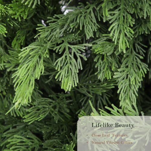 Bellacat 4ft UV Resistant Topiary Trees Artificial Outdoor with Urn Planter & Soft Real Touch Leaves, 48in Lifelike Faux Cedar Tree, Fake Cypress Tree for Front Door Porch Patio Deck Home Decor, 2Pack - color: Golden Urn Planter-2pack, size: 4ft