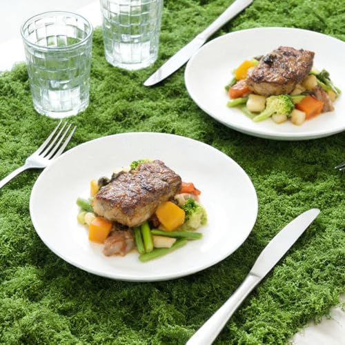 Fake Moss Table Runner for Crafts 19.68" x 78.74" Artificial Moss Sheet Roll, Waterproof Green Sheet Moss for Indoor Plants, Faux Moss Mat for Wedding DIY Centerpieces Fairy Garden Wall Decor - color: Light Green- 19.68×78.74 Inch/0.5×2 M