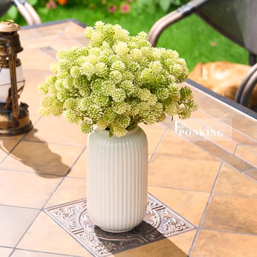 PONKING Imitating Alfalfa Flower Branches Artificial Stems 12 Bundles Greenery Fake Plants for Home Office Flowers Bouquet Centerpiece Wedding Decoration, Christmas Decor, DIY Gift Box Embellishment - color: A Green Imitating Alfalfa Flower Branches 12pcs