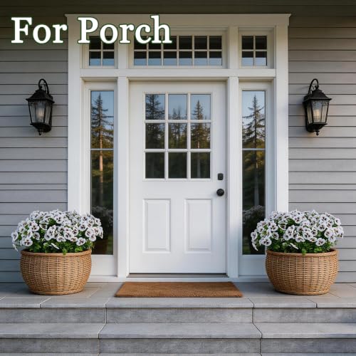 10 Bundles Artificial White Orchid Stems, Fake Outdoor Plants for Porch, UV Resistant Faux Flowers for Wedding Decor, Spring Outdoor Flowers, Table Centerpiece - color: White-10