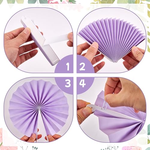 Paper Jazz 12pcs Pastel Paper Flower Decorations - Daisy Paper Fan Backdrop for Birthday Party, Baby Shower, Wedding, Spring & Summer Events,Spring Hanging Flower for Classroom Garden - color: pastel