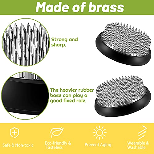 WILLBOND 4 Pcs Flower Frogs 2 Inch Stainless Floral Frogs Kenzan Round Metal Arranger Flower Holder Pin Mother's Day Craft Fixed Tool Japanese Arranger for DIY Craft Vase