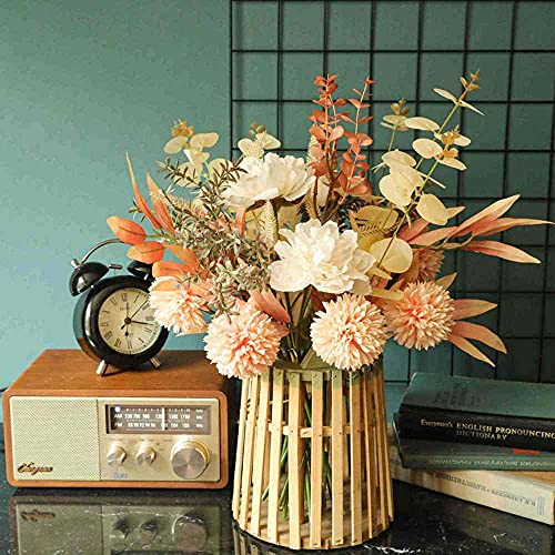 Artificial Hydrangea Artificial Plants Flowers Artificial Flower Bouquet Decorative Silk Flowers for Wedding Flower Arrangements Centrepiece (Champagne) - color: Champagne