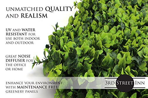 3rd Street Inn Artificial Greenery Wall Panels for Privacy - 4-Pack - color: Indian Aster