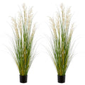 Artificial Plant, 47in Tall, 2pk Grass, Faux House Plants in Pot, Indoor Decorative Flowers &Greenery for Home and Office, Ideal Housewarming Gift