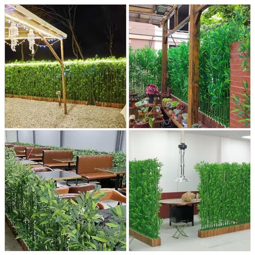 6ft (20 Pack) Fake Bamboo, Outdoor Artificial Bamboo Plants, Designed for Patio and Deck Privacy,Also Can Be Used for Screen Dividers and Backyard Decoration - size: 6ft