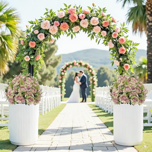 24” Artificial Flowers for Outdoors, Set of 2 Realistic Faux Purple Peonies in Cement Pots, UV Resistant Fake Plants Look Real for Front Porch, Entryway & Indoor Spring Decor - color: Peony Antique Lavender