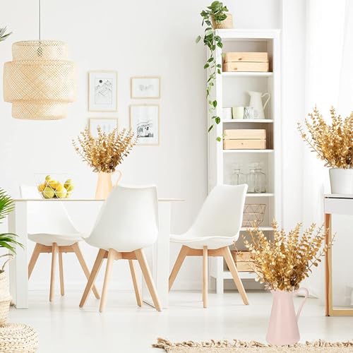 Eucalyptus Stems 12 PCS Artificial Leaves Home Office House Table Decor Wedding Bouquet Ceremony Party Flower Decoration Vase Forever Live Never Fade - color: Golden