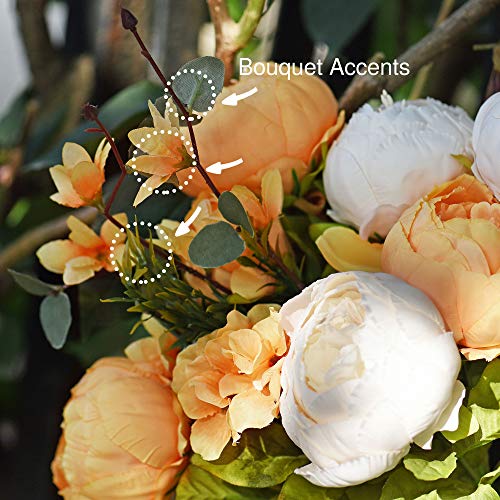 FiveSeasonStuff Vintage Artificial Peonies Silk Flowers and Hydrangeas for Wedding Bridal Home Décor – Beautiful Floral Centerpiece Arrangement Decoration with 2 Bouquets (Summer Breeze) - color: Summer Breeze